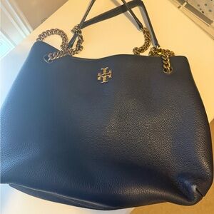 Tory Burch Dark Blue Leather Shoulder Bag
